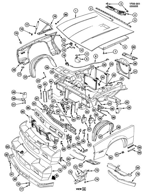 Camaro front end metal diagram